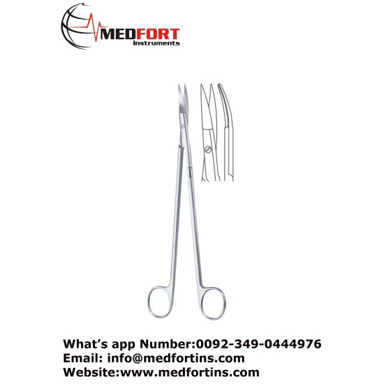  Strully Vascular Scissor Curved, 22 cm