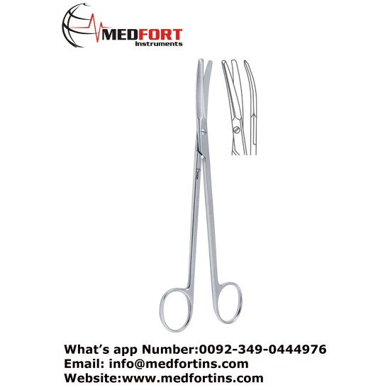 Potts Smith Vascular Scissor Curved,  19 cm