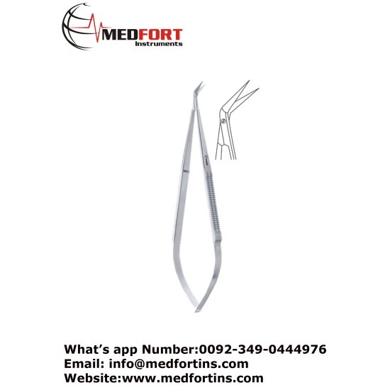  Micro Vascular Scissors Fine Blades Angled 45, 16.5 cm