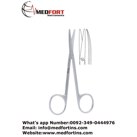  Metzenbaum Dissecting Scissor Curved Blunt Tips, 15.5 cm