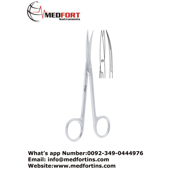  Metzenbaum Dissecting Scissor Curved Sharp Tips Toothed, 20.5 cm