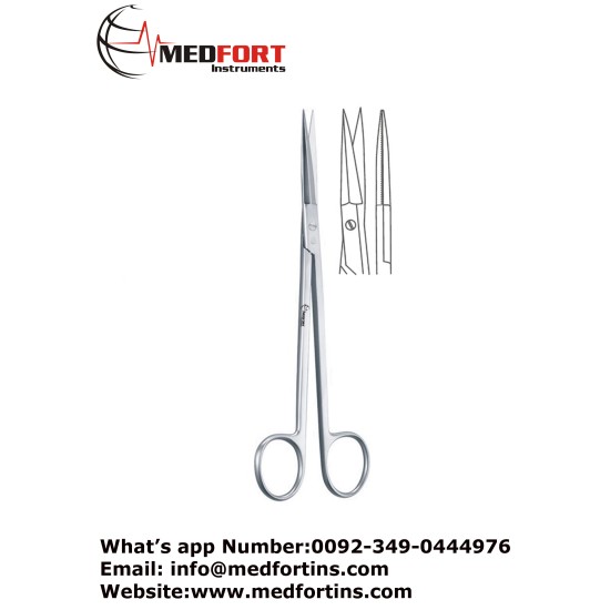  McIndoe Cartilage Scissor Curved - Toothed, 18.5 cm 