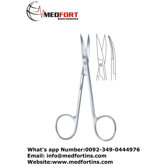 Cottle Massing Plastic Surgery Scissor Curved Sharp Tips, 10.5 cm