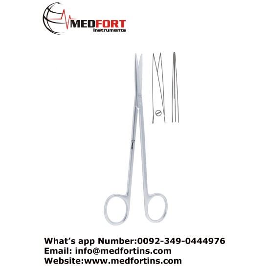  Metzenbaum Fino Delicate Dissecting Scissor Straight Sharp / Sharp Slender Pattern, 23 cm