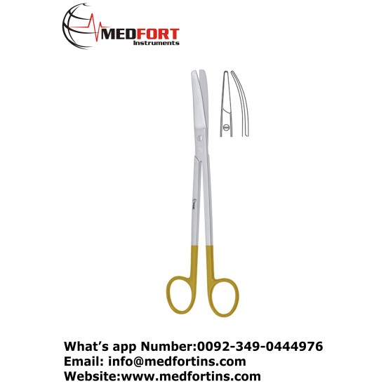  TC Parametrium Hysterectomy Scissor Curved, 23 cm 