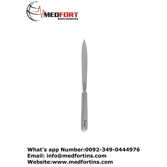 Liston Amputation Knife, With Hollow Handle 26 cm - 10 1/4" Blade Size 130 mm