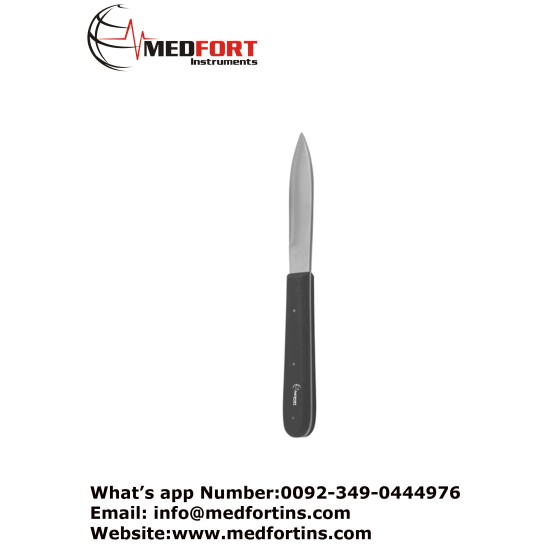 Virchow Cartilage Knife, With Wooden Handle 21 cm - 8 1/4" Blade Size 80 mm