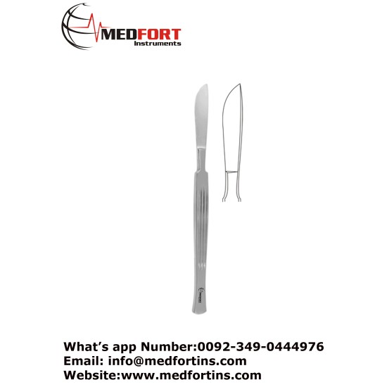 Dissecting Knife / Opreating Knife, With Metal Handle 16 cm - 6 1/4" Blade Size 45 mm