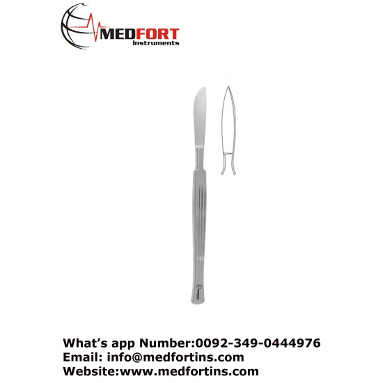 Dissecting Knife / Opreating Knife, With Metal Handle 16 cm - 6 1/4" Blade Size 40 mm