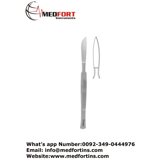  Dissecting Knife / Opreating Knife, With Metal Handle 16 cm - 6 1/4" Blade Size 47 mm