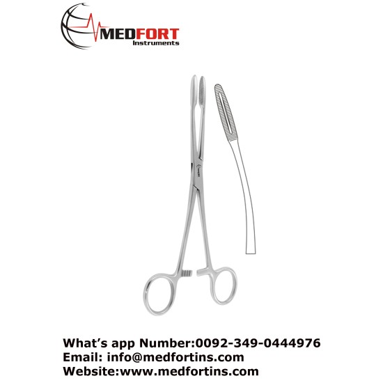  Gross-Maier Dressing Forceps, Curved - With Ratchet 21.5 cm