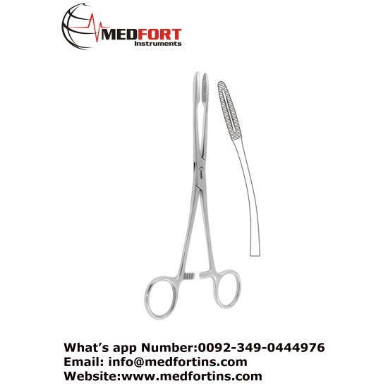 Gross-Maier Dressing Forceps, Curved - With Ratchet 26 cm