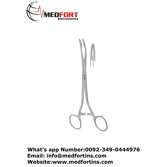 Duplay Sponge Holding Forcep, Curved 21 cm