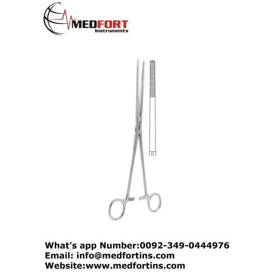Bozemann Sponge Holding Forcep, Straight 26 cm, 