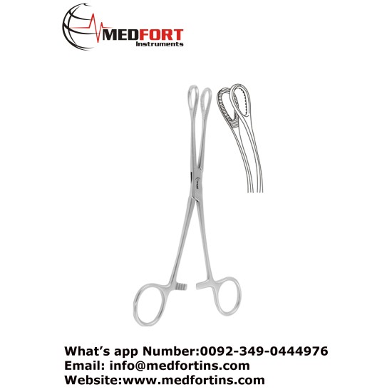 Foerster Sponge Holding Forcep, Curved 24.5 cm