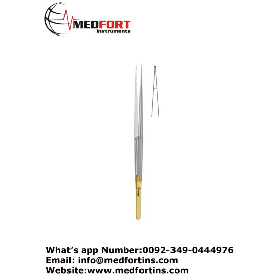 Diam-n-Dust™ Micro Ring Forcep, Straight - With Long Platform 21 cm