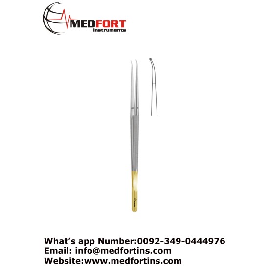 Diam-n-Dust™ Micro Ring Forcep, Curved - With Counter Balance 25 cm