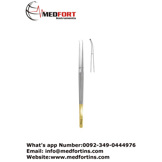 Diam-n-Dust™ Micro Ring Forcep, Curved - With Counter Balance 23 cm