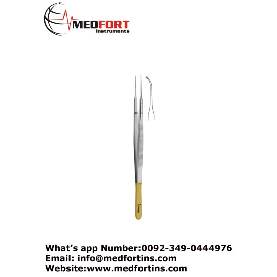  Diam-n-Dust™ Micro Ring Forcep, Curved - With Counter Balance 18.5 cm