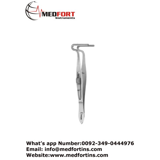 Berke Ptosis Forcep, Longitudinally Grooved Jaws - With Side Lock 11 cm