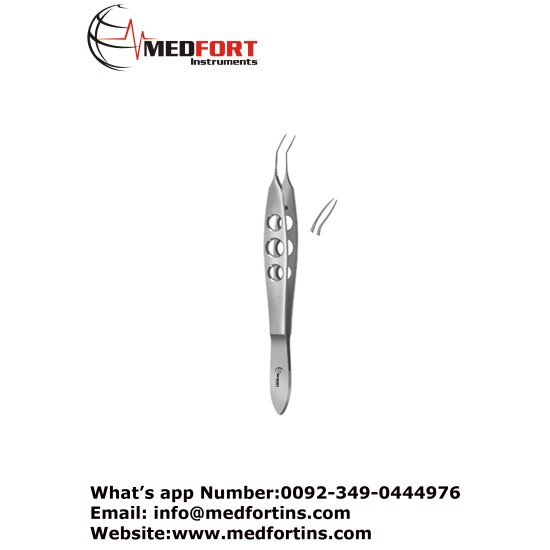 Buratto Soft IOL Inserting Forcep, Extra Delicate Highly Polished Convex Jaws 10 cm