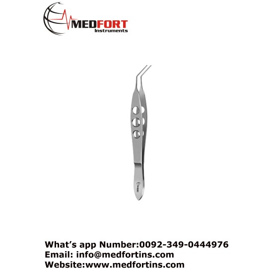 Faulkner Lens Holding Forcep, Round - Smooth Jaws 10 cm