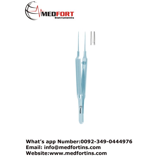 Suture Tying Forcep, Straight - Round Handle with Guide Pin - Extra Delicate Smooth Jaws 10.5 cm