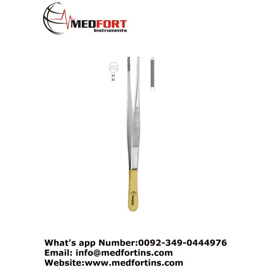 Oehler Dissecting Forcep, 1 x 2 Teeth 16 cm