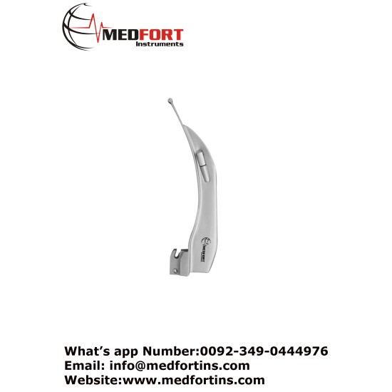 McIntosh Laryngoscope Blade,  Fig. 1 - For Children Working Length 75 mm 