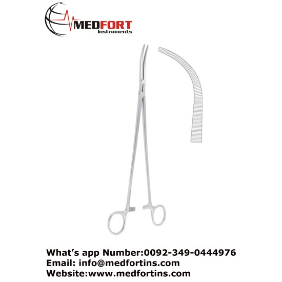  Zenker Dissecting and Ligature Forcep, Curved 28.5 cm - 11 1/4"
