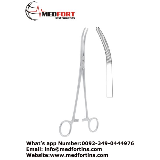  Rumel Dissecting and Ligature Forcep, Curved 24 cm - 9 1/2"