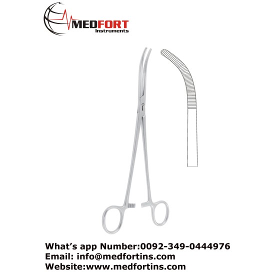  Rumel Dissecting and Ligature Forcep, Curved 23.5 cm - 9 1/4"