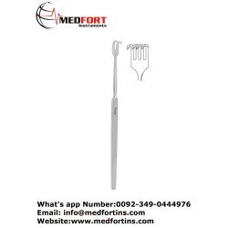 Wound Retractor, 4 Sharp Prongs - Small Curve 16.5 cm - 6 1/2" Width 9.5 mm