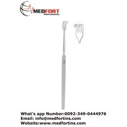 Wound Retractor,  3 Blunt Prongs - Small Curve 16.5 cm - 6 1/2" Width 7.0 mm