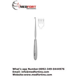  Volkmann Retractor, 3 Sharp Prongs - Hollow Handle 21.5 cm - 8 1/2"