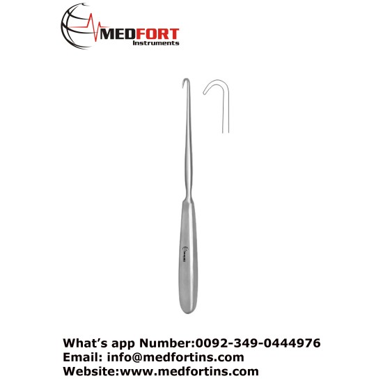 Volkmann Retractor, 1 Blunt Prong - Hollow Handle 21.5 cm - 8 1/2"