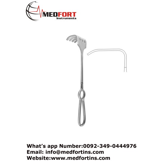  Israel Retractor, 6 Blunt Prongs 25.5 cm - 10" Blade Size 50 x 60 mm