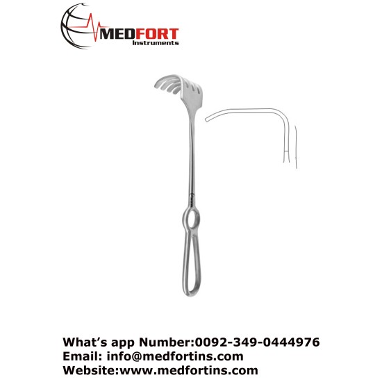  Israel Retractor, 5 Blunt Prongs 25.5 cm - 10" Blade Size 45 x 50 mm