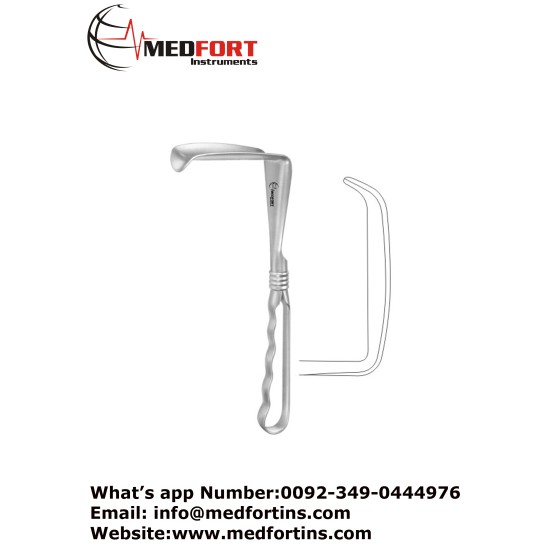 Kelly Retractor, 26 cm - 10 1/4" Blade Size 62 x 50 mm