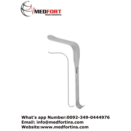 Cooley Retractor , Right - Serrated 25 cm - 9 3/4" Blade Size 48 x 48 mm