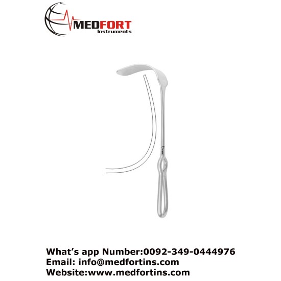 Mikulicz Liver Retractor, 25 cm - 9 3/4" Blade Size 125 x 50 mm