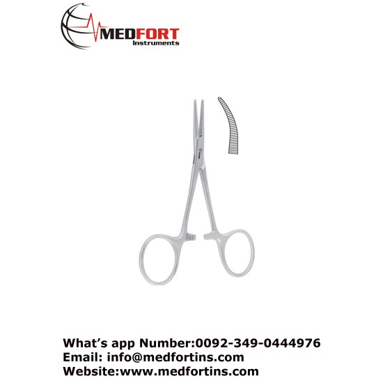 Hartmann Haemostatic Forcep, Curved 9.5 cm - 3 3/4"