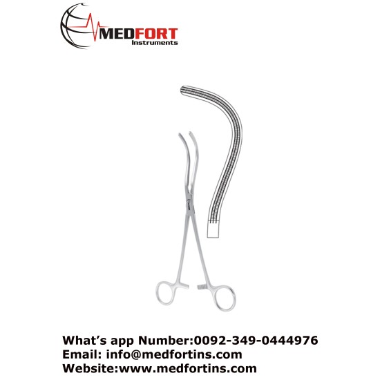 Atrauma Kidney Pedicle Clamp, Curved 24 cm - 9 1/2"