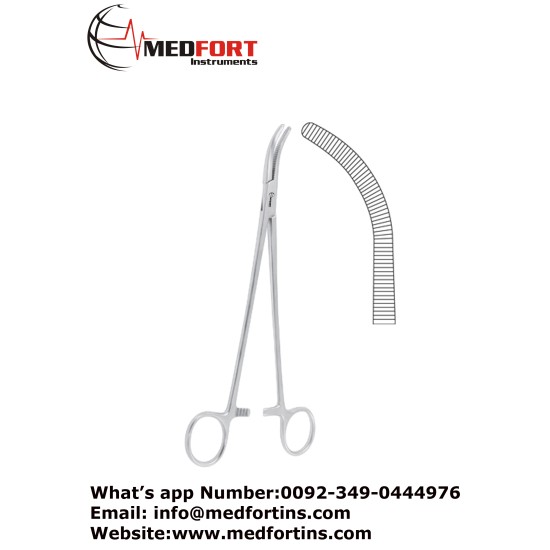 Wertheim Hysterectomy Forcep, Curved 26 cm - 10 1/4"