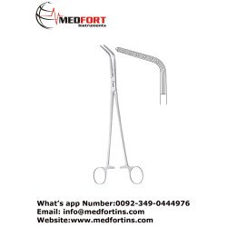 Burke Hysterectomy Forcep, Curved - Long Jaws 25 cm - 9 3/4"