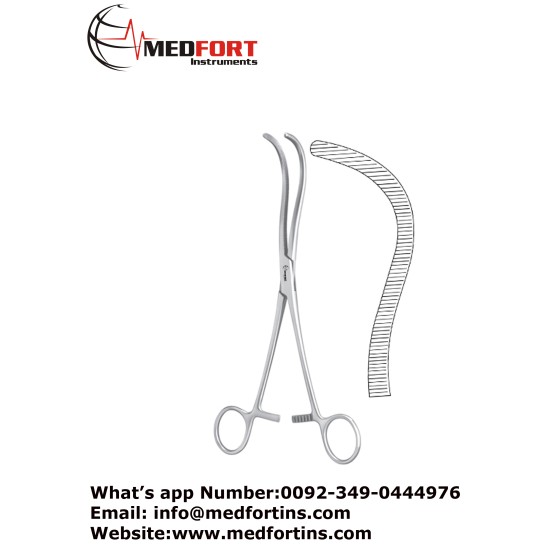 Guyon Kidney Pedicle Clamp, Curved 24 cm - 9 1/2"