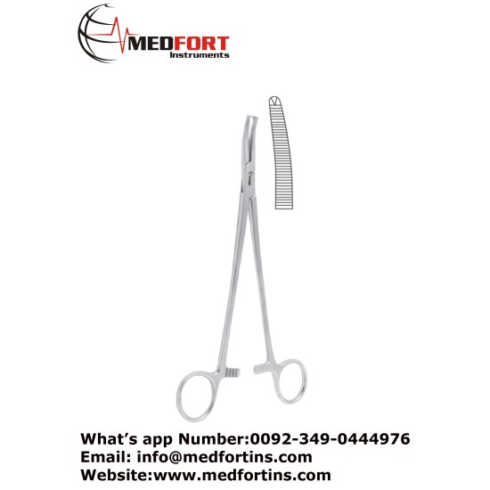  Faure Peritoneum Forcep,Curved - 1 x 2 Teeth 21 cm - 8 1/4"