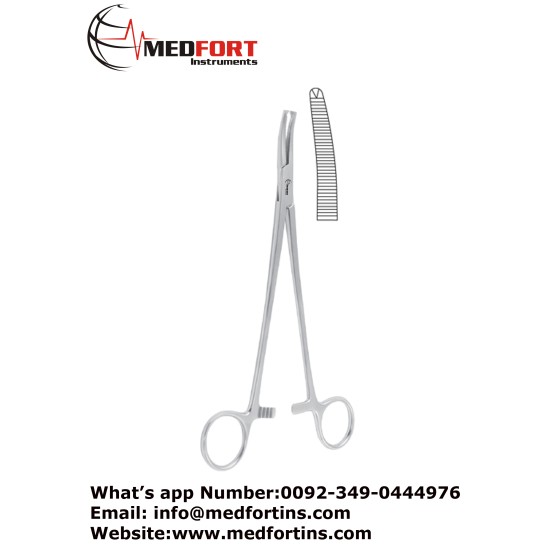 Faure Peritoneum Forcep, Curved - 1 x 2 Teeth 21 cm - 8 1/4"