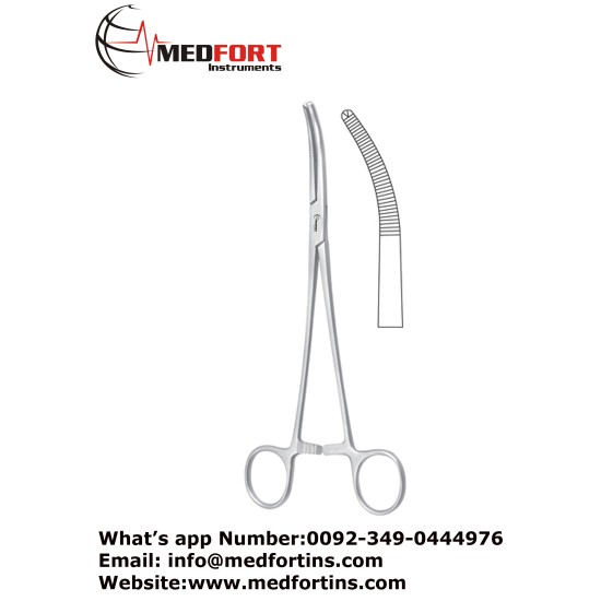  Mikulicz Peritoneum Forcep,Curved - 1 x 2 Teeth 20.5 cm - 8"
