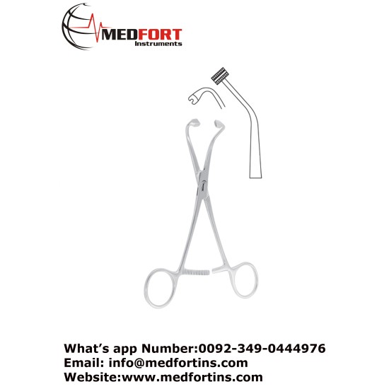 Peers-Bertram Towel Clamp, With Jaw for Tube Fixation 14.5 cm - 5 3/4"